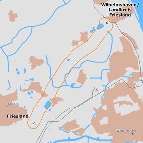 möglicher Trassenverlauf des Abschnitts Wilhelmshaven / Landkreis Friesland – Friesland des BBPlG-Vorhabens 49 möglicher Trassenverlauf des Abschnitts Wilhelmshaven / Landkreis Friesland – Friesland des BBPlG-Vorhabens 49