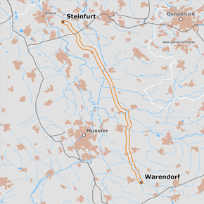 Trassenkorridor des Abschnitts Steinfurt – Warendorf des BBPlG-Vorhabens 49 Trassenkorridor des Abschnitts Steinfurt – Warendorf des BBPlG-Vorhabens 49