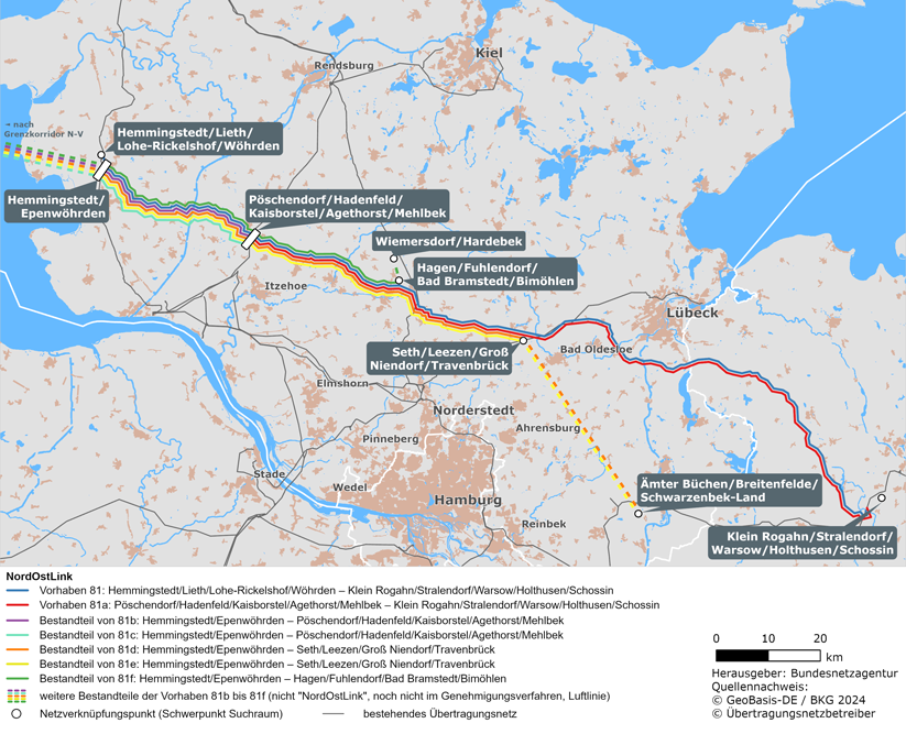 Vorschlagstrassen der BBPlG-Vorhaben 81 und 81a bis 81f Vorschlagstrassen der BBPlG-Vorhaben 81 und 81a bis 81f
